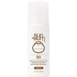 Sun Bum Mineral SPF 50 Roll On Sunscreen Body Lotion Travel Friendly 3 oz